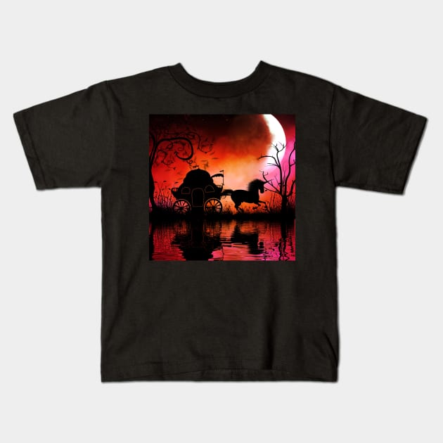 Drive in the night by carriage Kids T-Shirt by Nicky2342